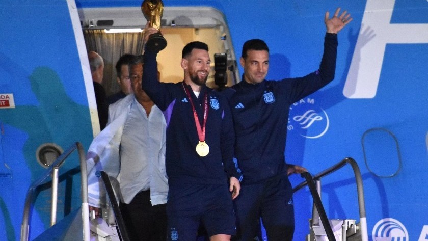 La Selección regresó al país para compartir la Copa del Mundo