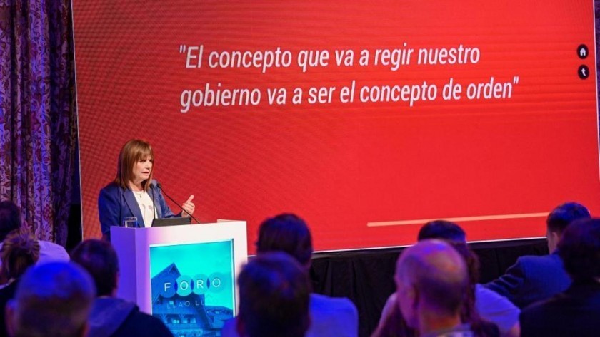 Bullrich prometió “orden” ante los empresarios del Foro Llao Llao