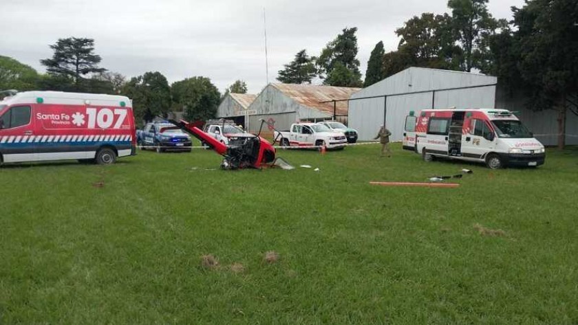 Santa Fe: se estrelló un helicóptero con un piloto policial y un mecánico a bordo