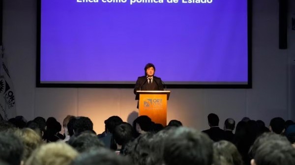 Milei en la escuela ORT: “No vamos a negociar nuestros valores éticos y morales”